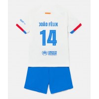 Camisa de Futebol Barcelona Joao Felix #14 Equipamento Secundário Infantil 2023-24 Manga Curta (+ Calças curtas)